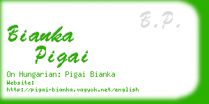 bianka pigai business card